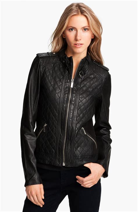 michael kors ladies leather jacket